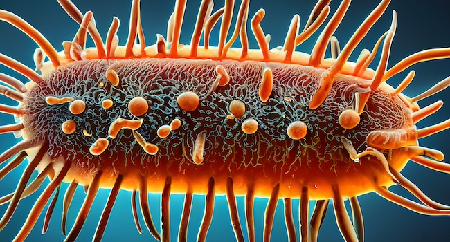 3-dimensional image of Escherichia coli bacterial cell